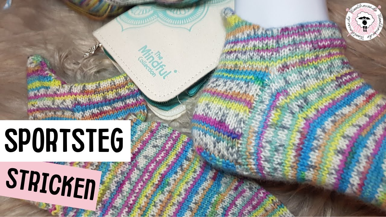 Sportsteg stricken / Sneakersocke / einfache Anleitung