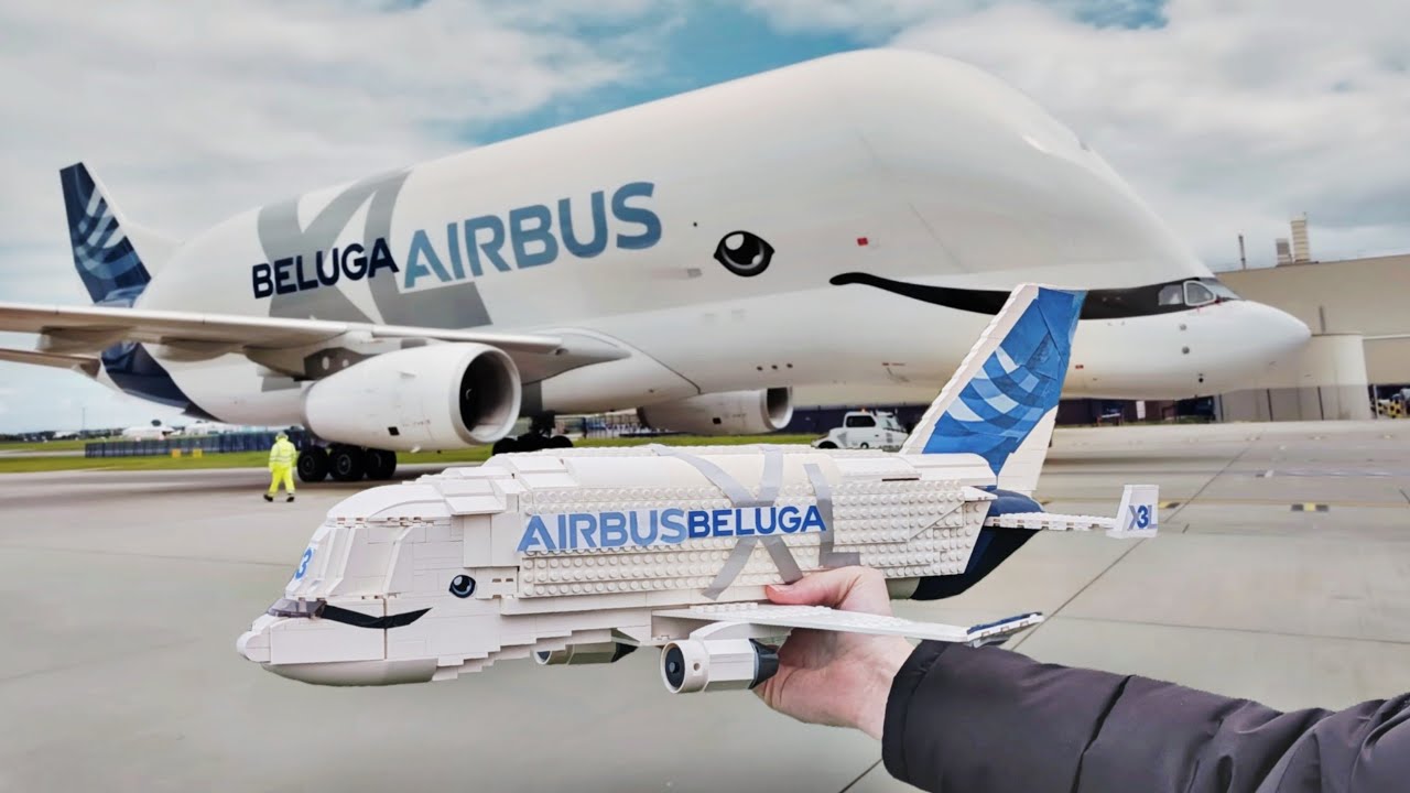 Lego Airbus Beluga против настоящего Airbus Beluga