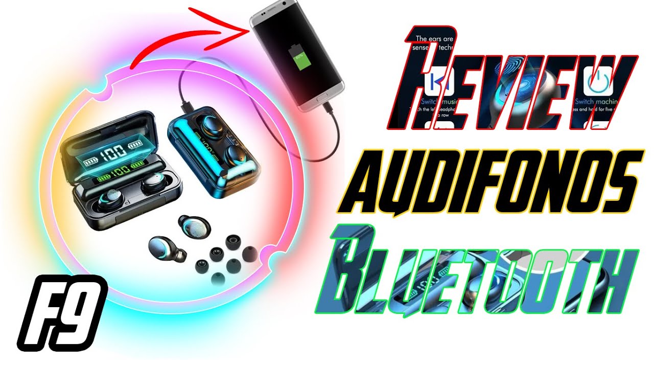 Review Audífonos Bluetooth (TWS F9) | Con Power Bank para cargar tu celular😱 | + Pantalla LED ✅