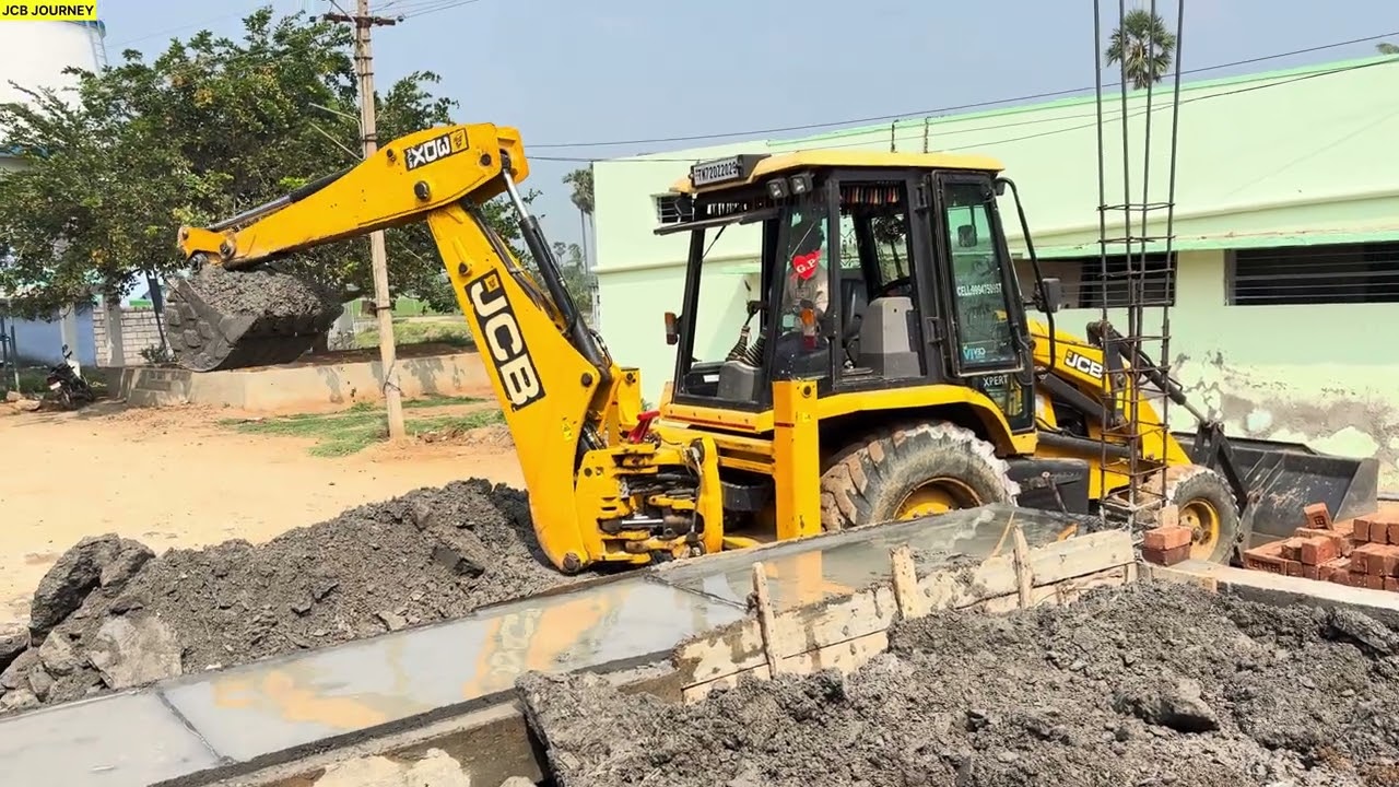 Home basement sand fulling in single room house work jcb 3dx jcb backhoe loader 