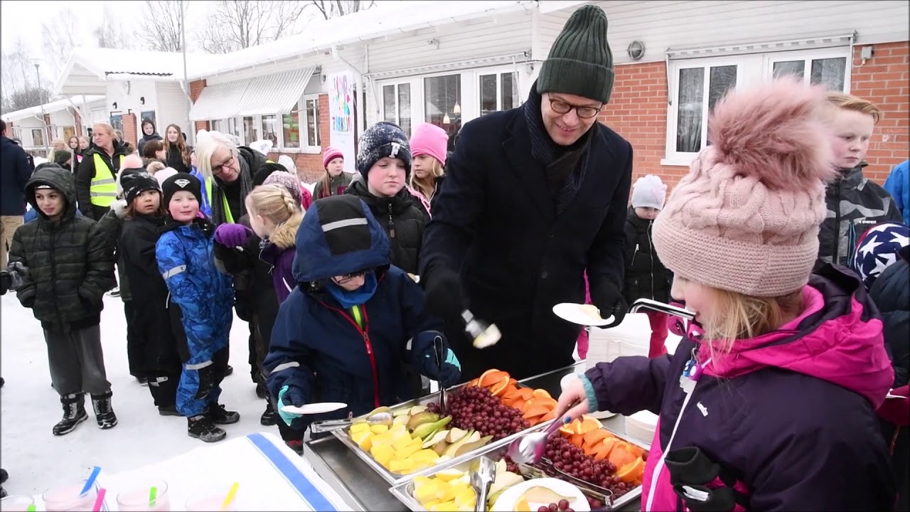 Prince Daniel on the school yard playing and meeting kids