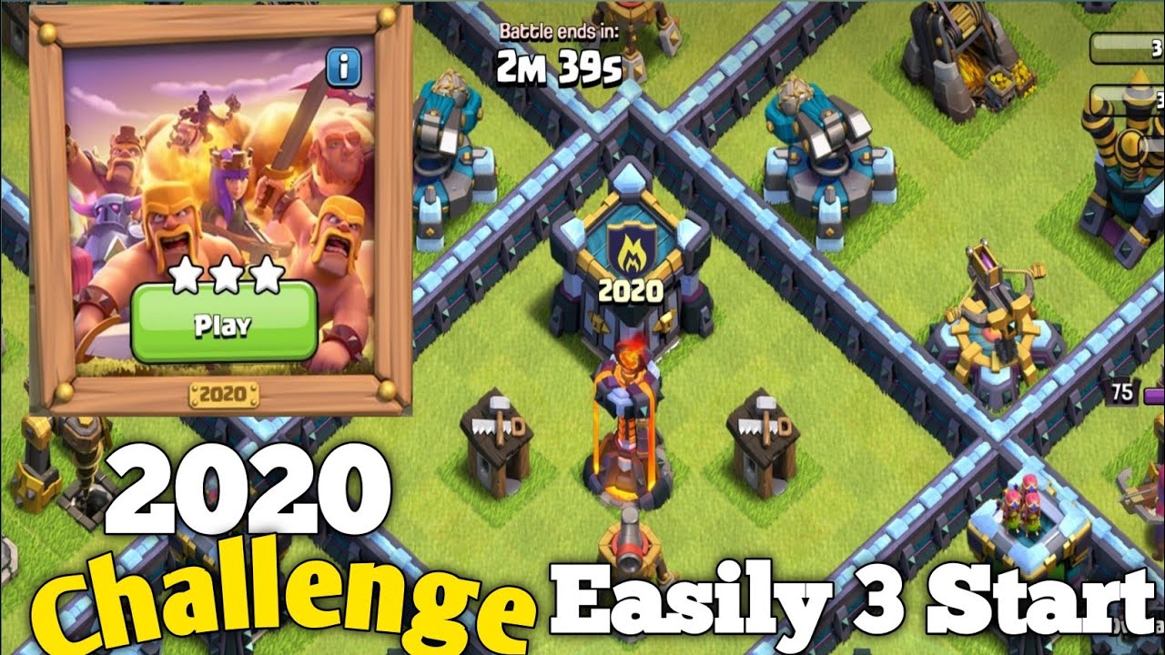Easily 3 Start 2020 Challenge ll Beat Strategy 2020 Challenge ll Clash of clans 2022