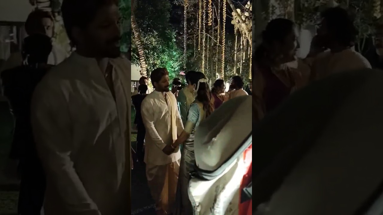 Allu Arjun Allu Sneha at Allu Sirish Nayanika wedding