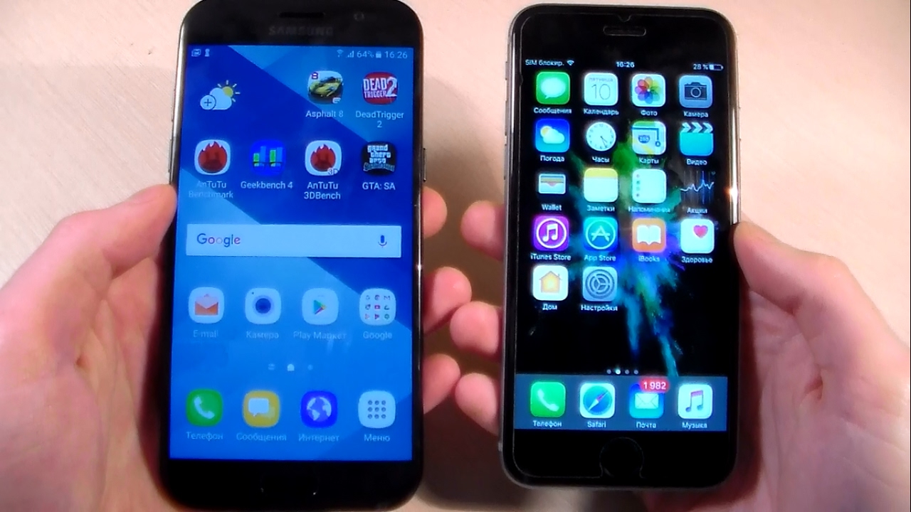 Samsung Galaxy A5 (2017) vs iPhone 6S