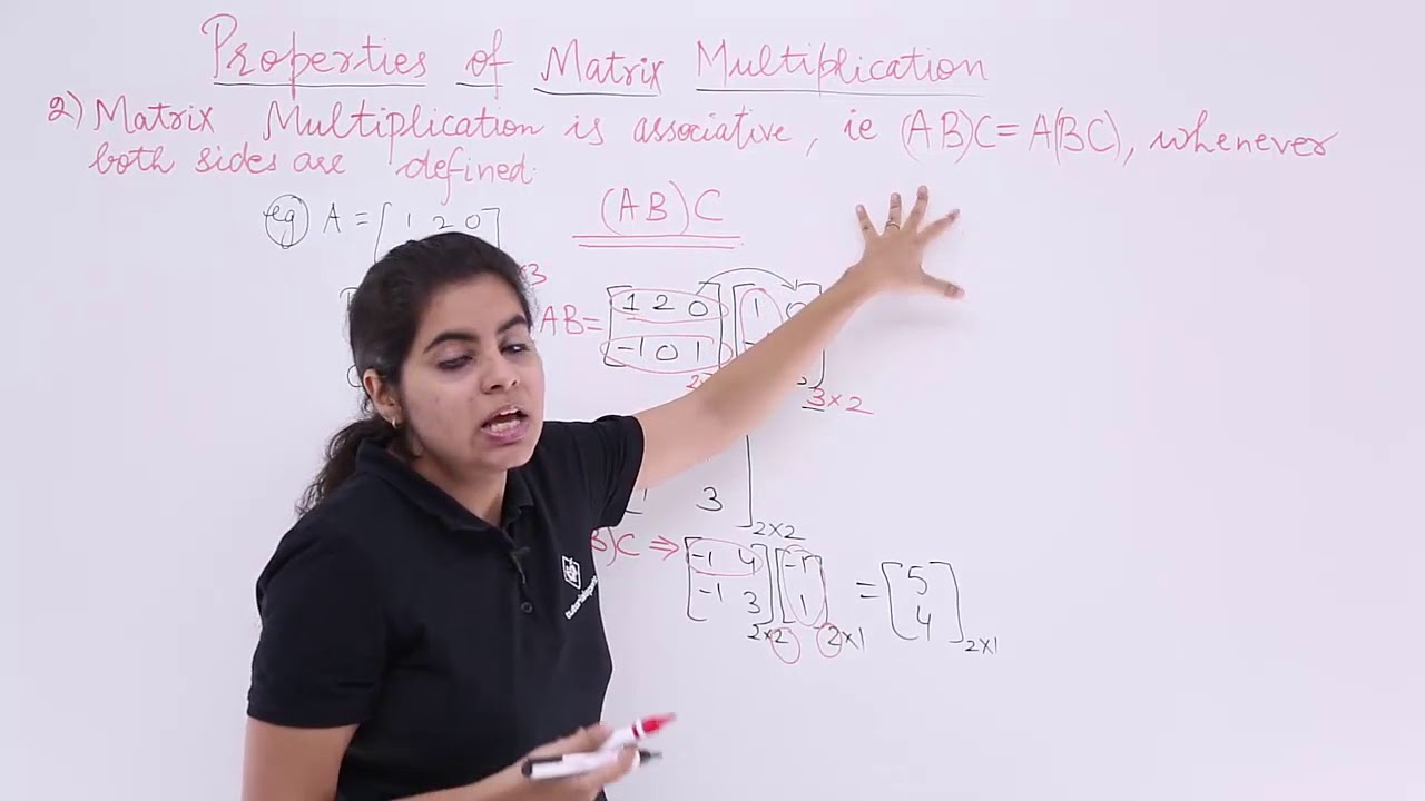 Class 12th – Multiplication of Matrices Property-2 | Matrices | Tutorials Point