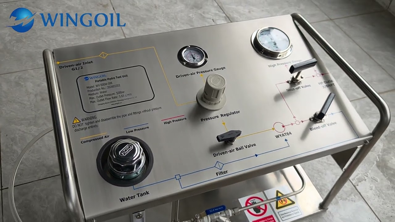 Portable Air operated Hydro Test Pump - Wingoil