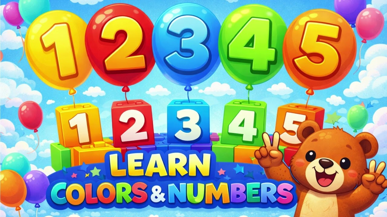 Colors & Numbers Song 🌈 | Learn 1–10 | Kids Song