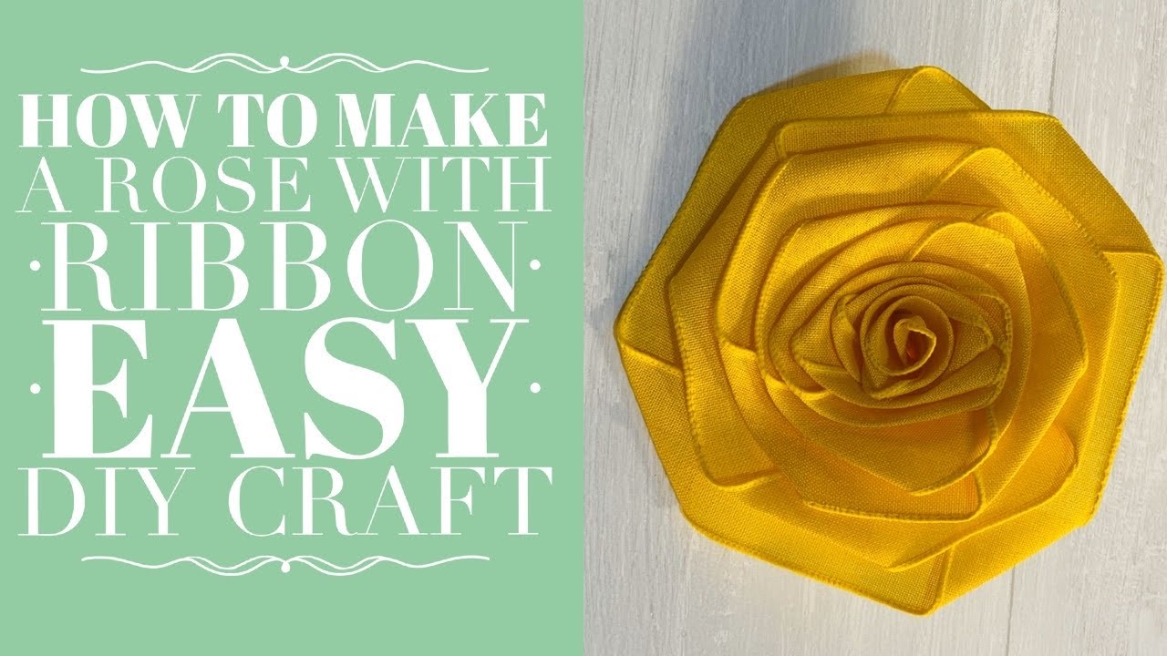 How To Make A Rose Out Of Ribbon | Rose Tutorial | Easy Ribbon Craft