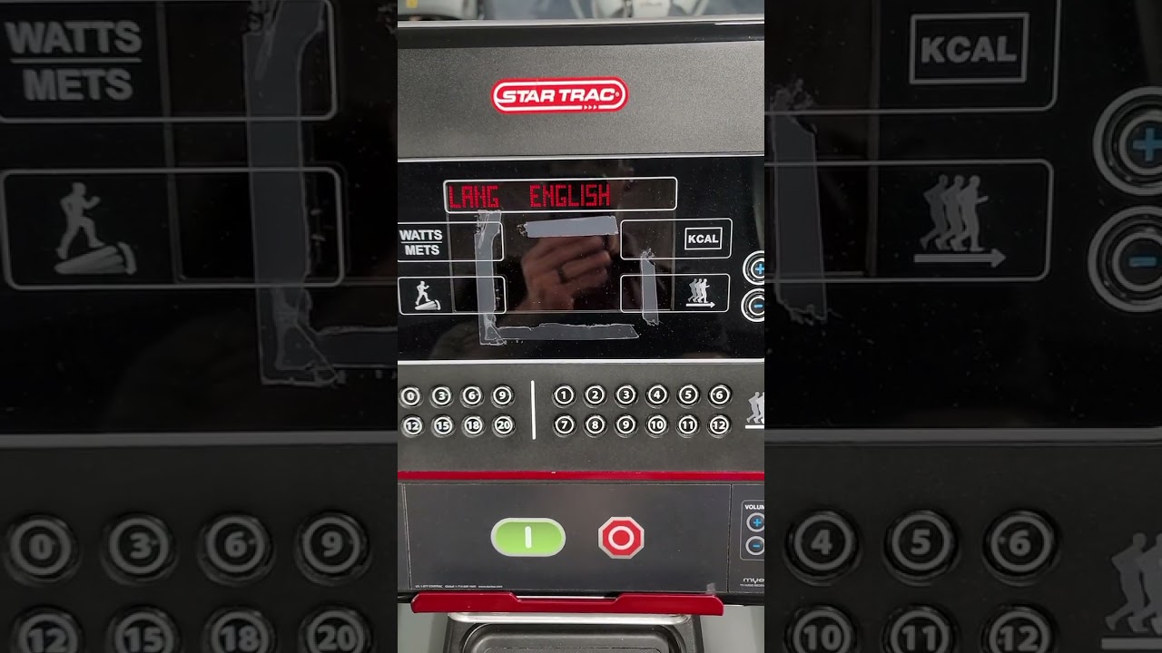Elevation Stall on Star Trac Treadmill with open hub console. Elevation calibration procedure