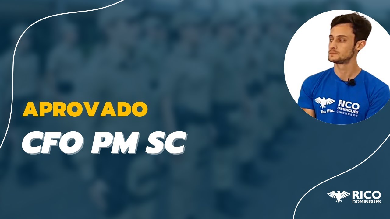 Inspire-se com o 3º lugar no concurso CFO PMSC - João Vitor
