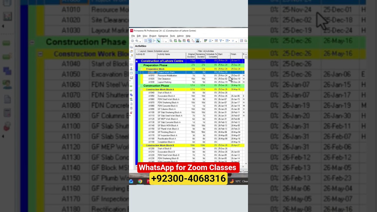 Primavera P6 - How change date format #primaverap6 #projectmanagement proje