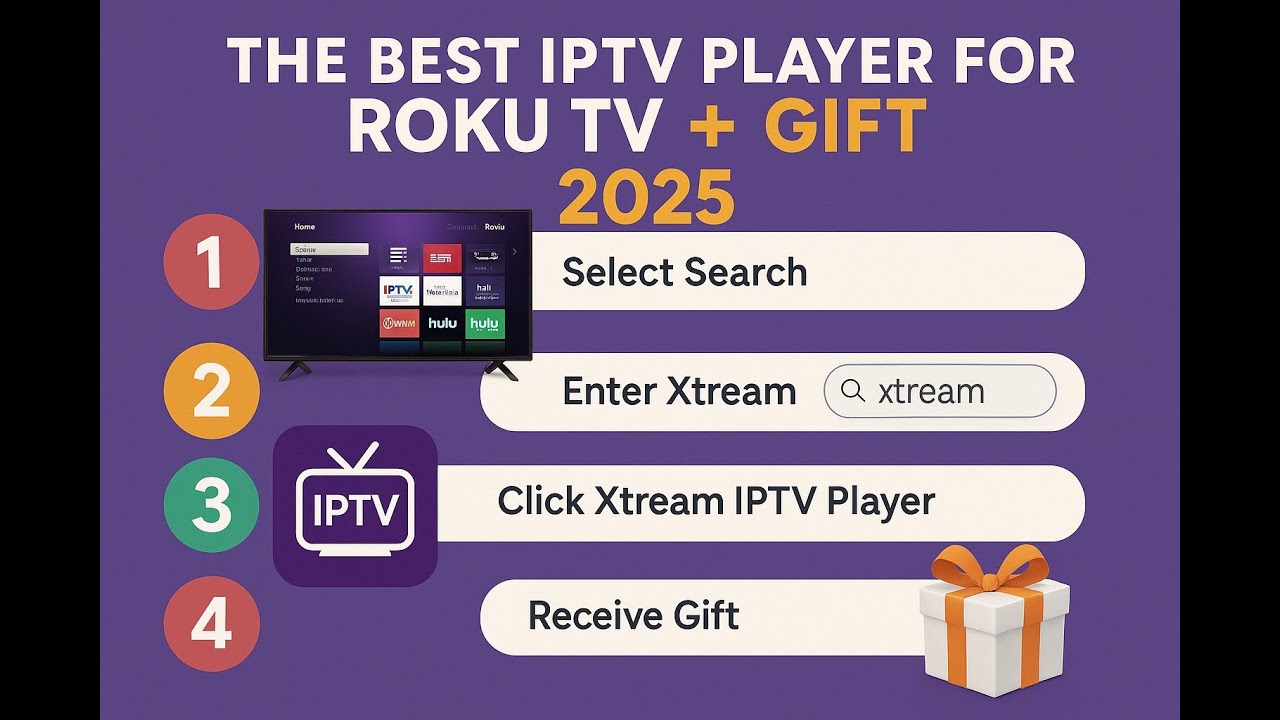 The best IPTV player for Roku Tv + gift - 2026 step by step tutorial