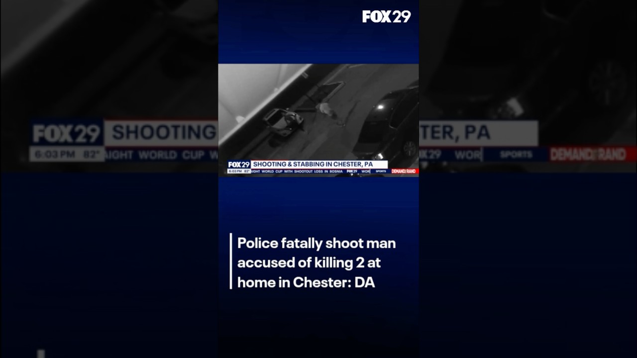 Police in Chester shot and killed a man who stabbed a woman to death and fatally shot a man.