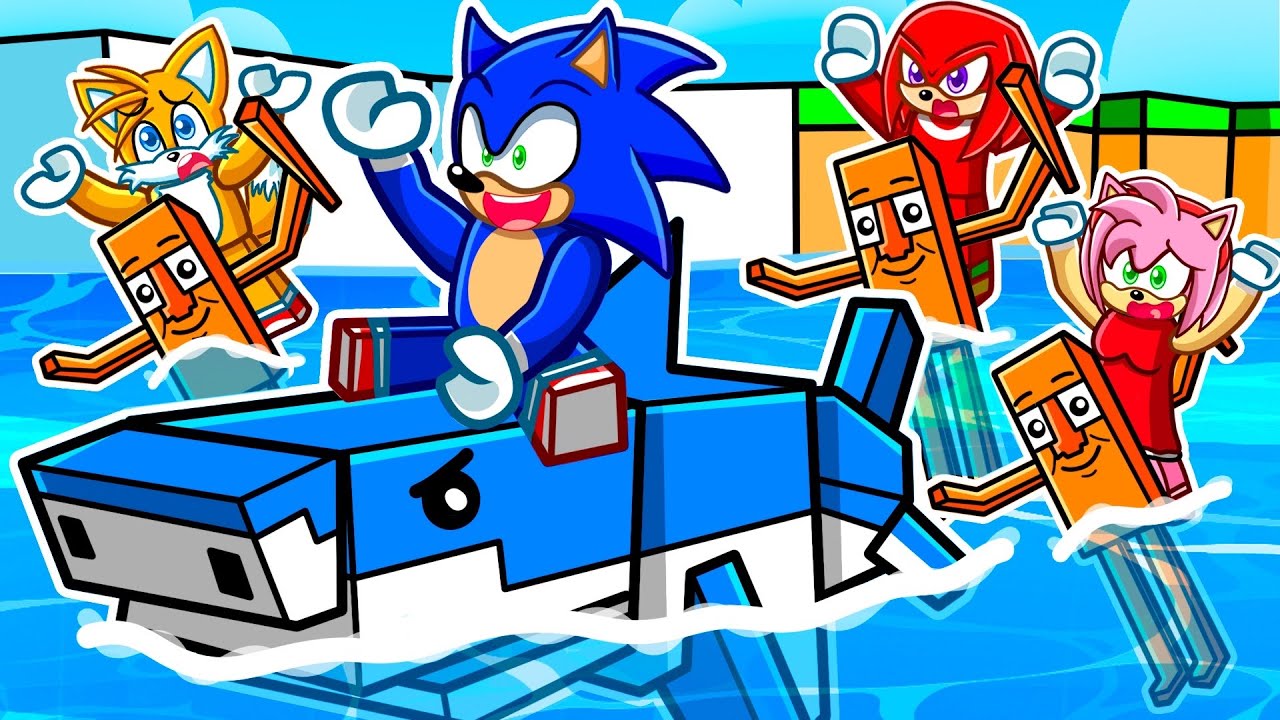 Sonic Juega Nadando con los BRAINROT en Roblox!
