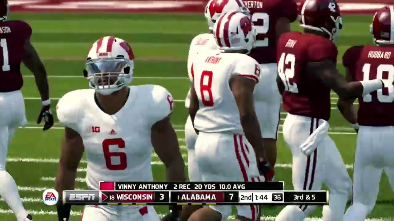 Wisconsin vs Alabama - NCAA Football 26 - Updated 2025-26 Rosters Week 3 Sep 8 - 14
