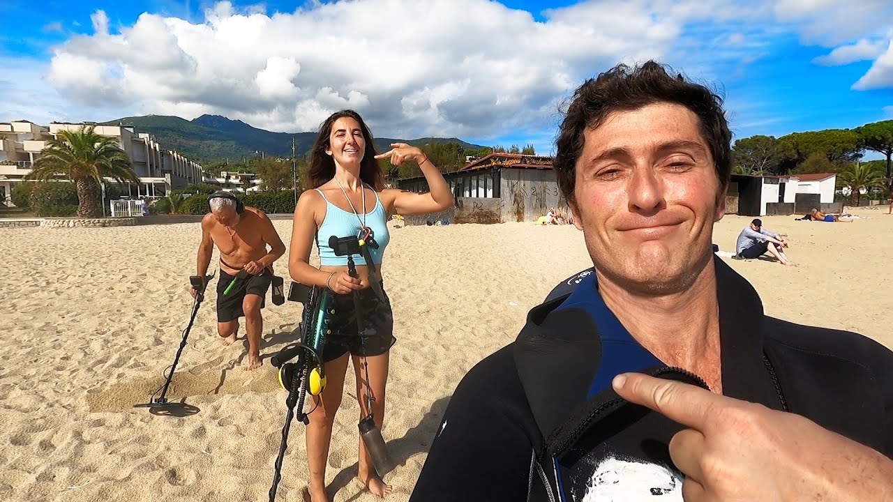 Metal detecting competition Dry Sand vs Underwater