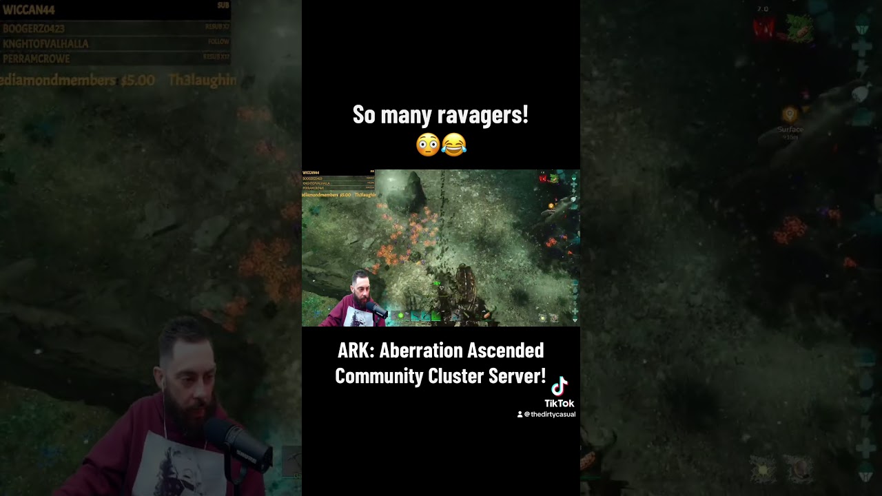 So many ravagers in ARK: Aberration Ascended lol! 
