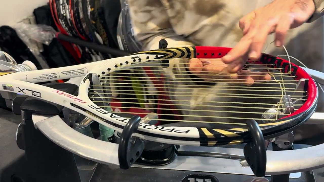 How to re-string a Wilson Pro Staff Ninety tennis racquet