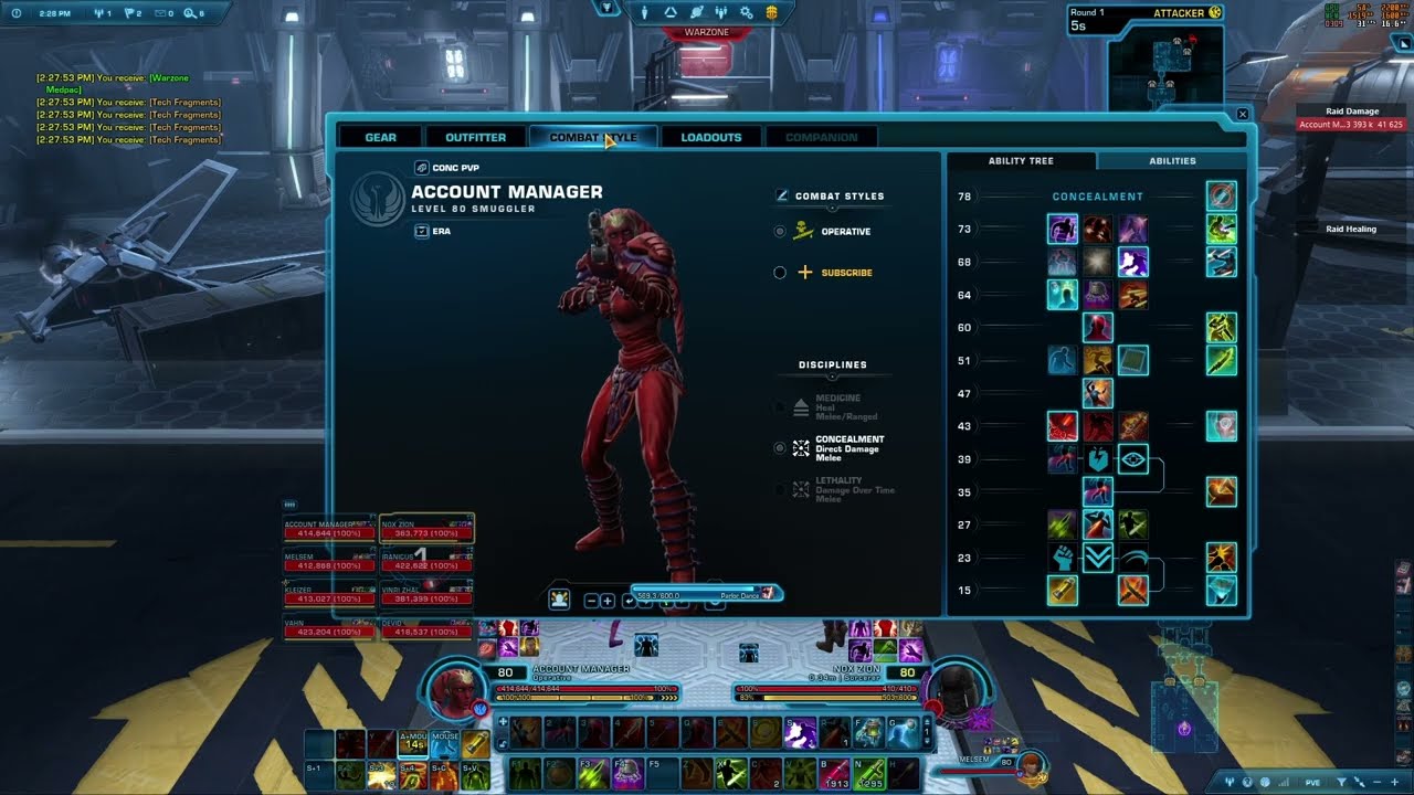 SWTOR PvP 7.8c | Concealment Operative in Voidstar ft. Account Manager Song