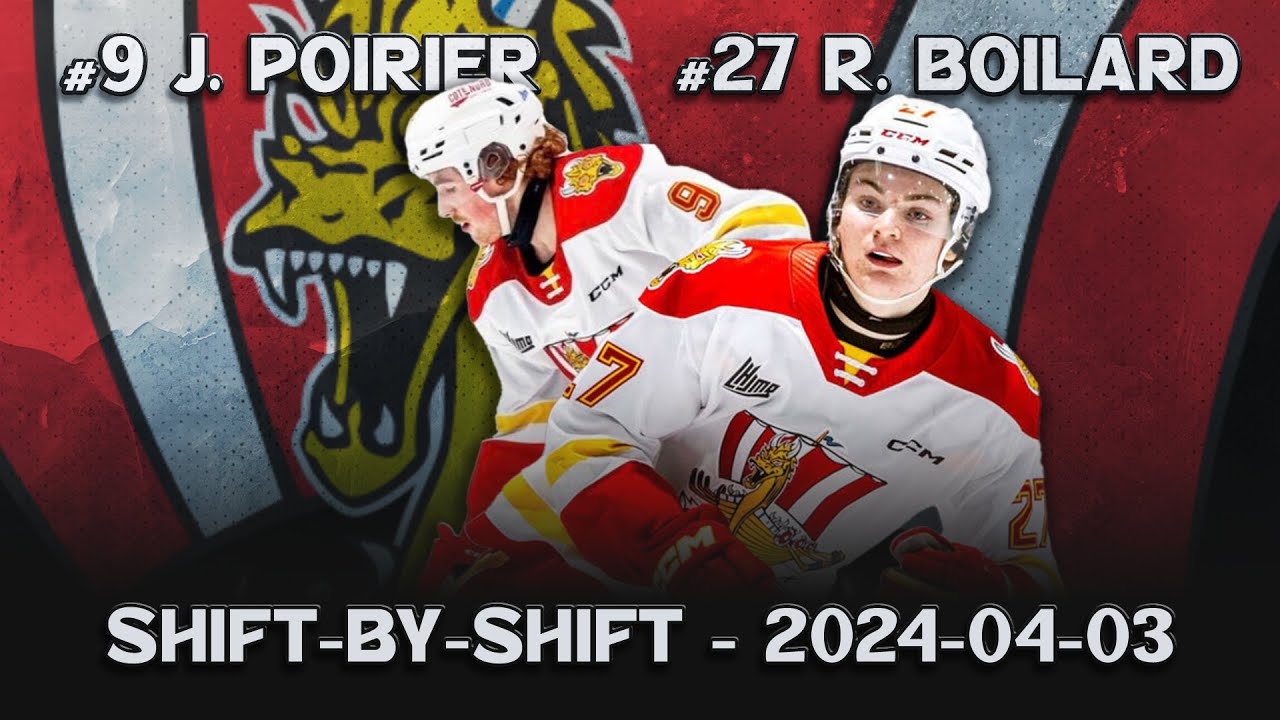 Justin Poirier (#9) + Raoul Boilard (#27) - Shift-by-shift | 2024-04-03 Round 1 - Game 4 LHJMQ
