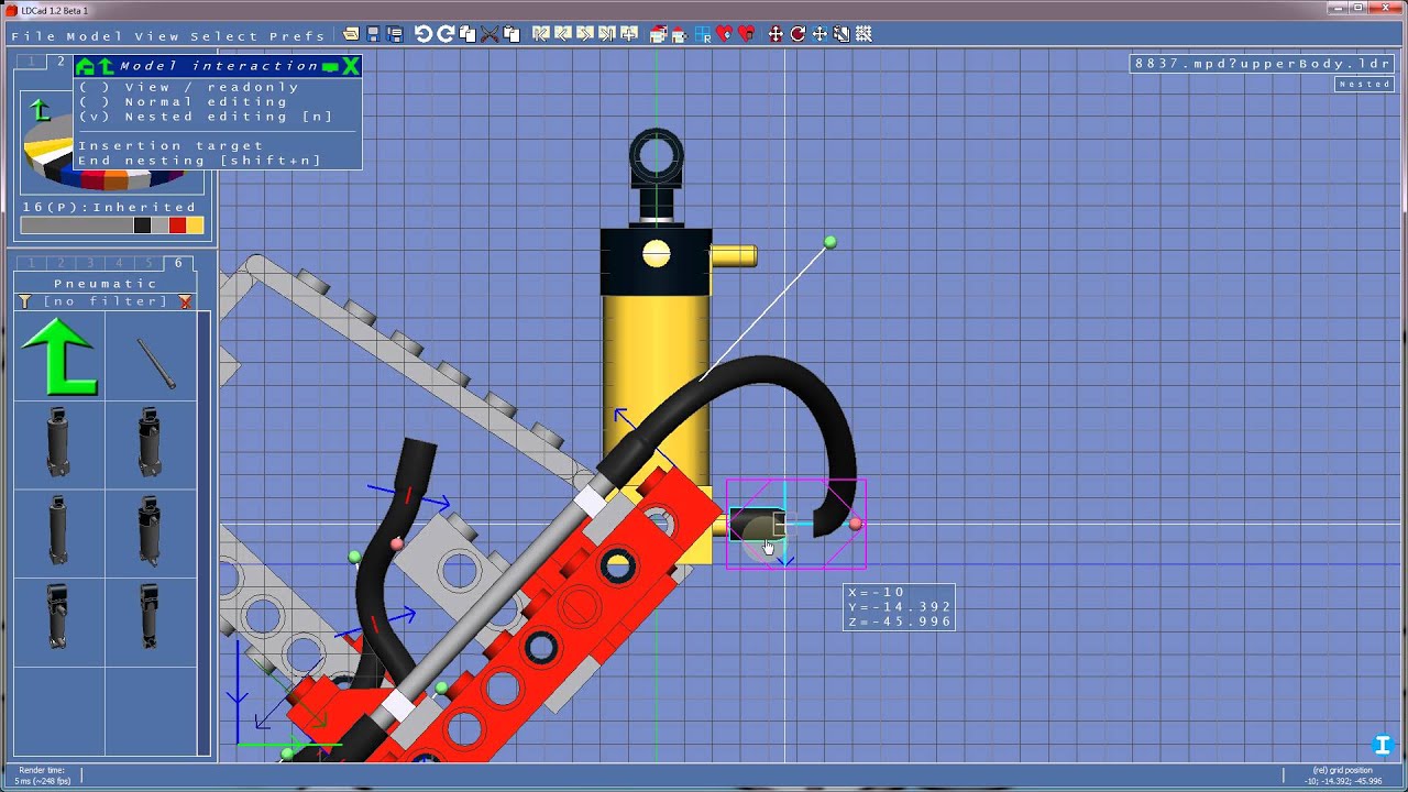 Pneumatic hose (flexible part) demo