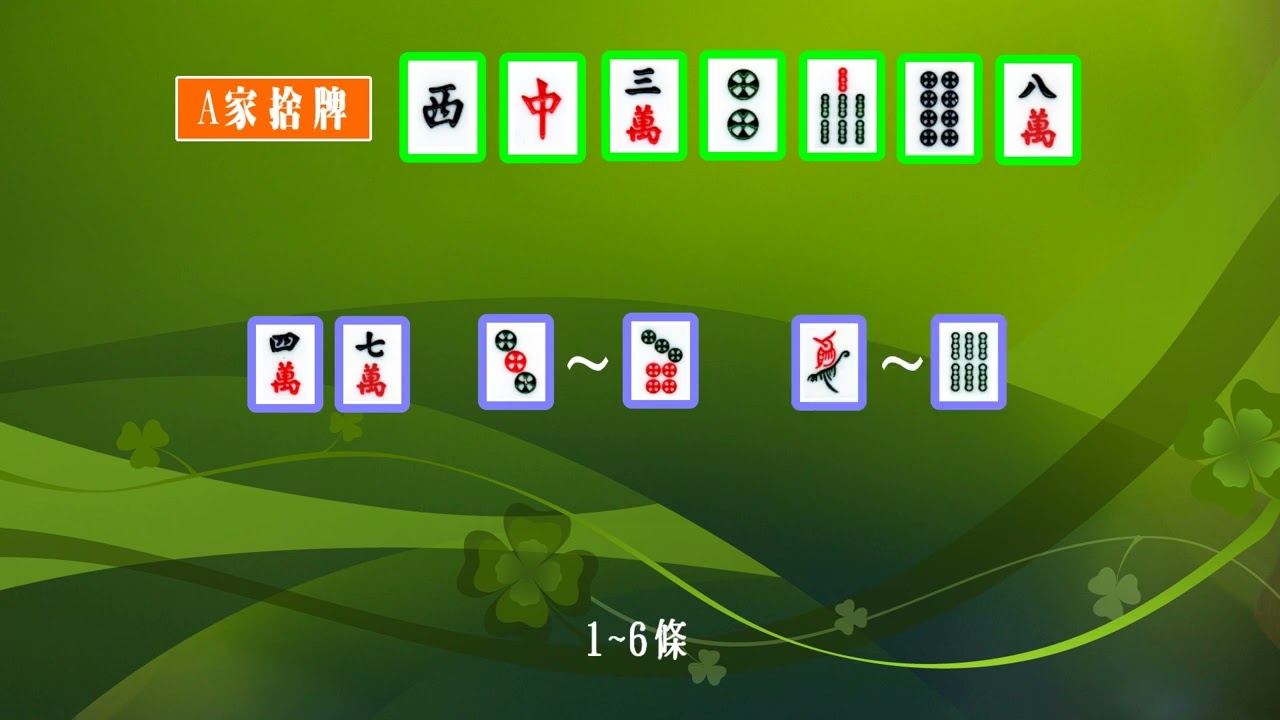 猜牌篇12-如何從別家捨牌中找出他聽牌的組合？...麻將技巧，麻將教學