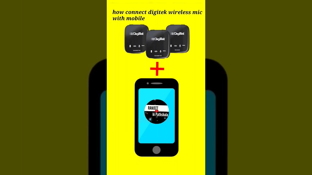 how to connect Digitek wireless mic with mobile #digitek #digitekwirelessmic