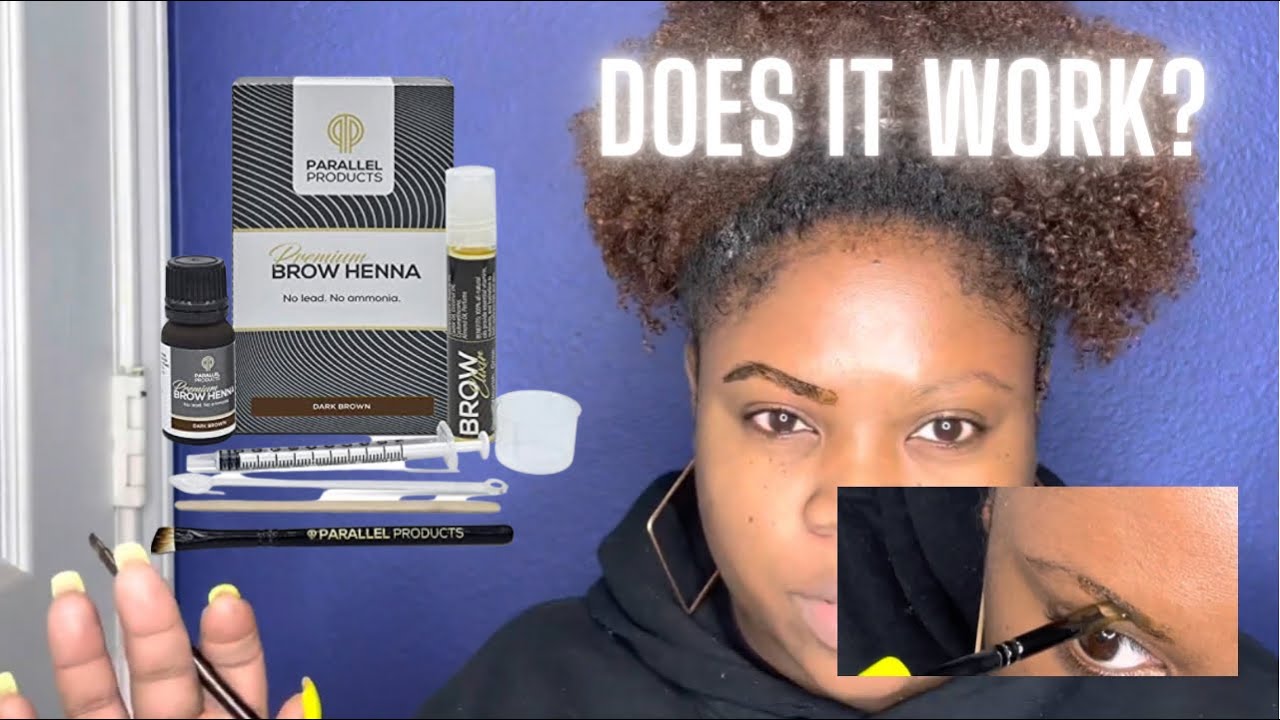 Trying out Henna Brow Tint Kit from Amazon Prime | At home Brow DIY Tinting