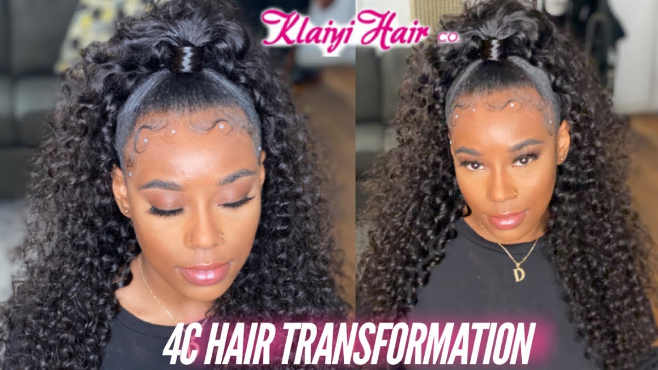 Half Up Half Down Sew In on 4C hair Ft. Klaiyi Hair Co.