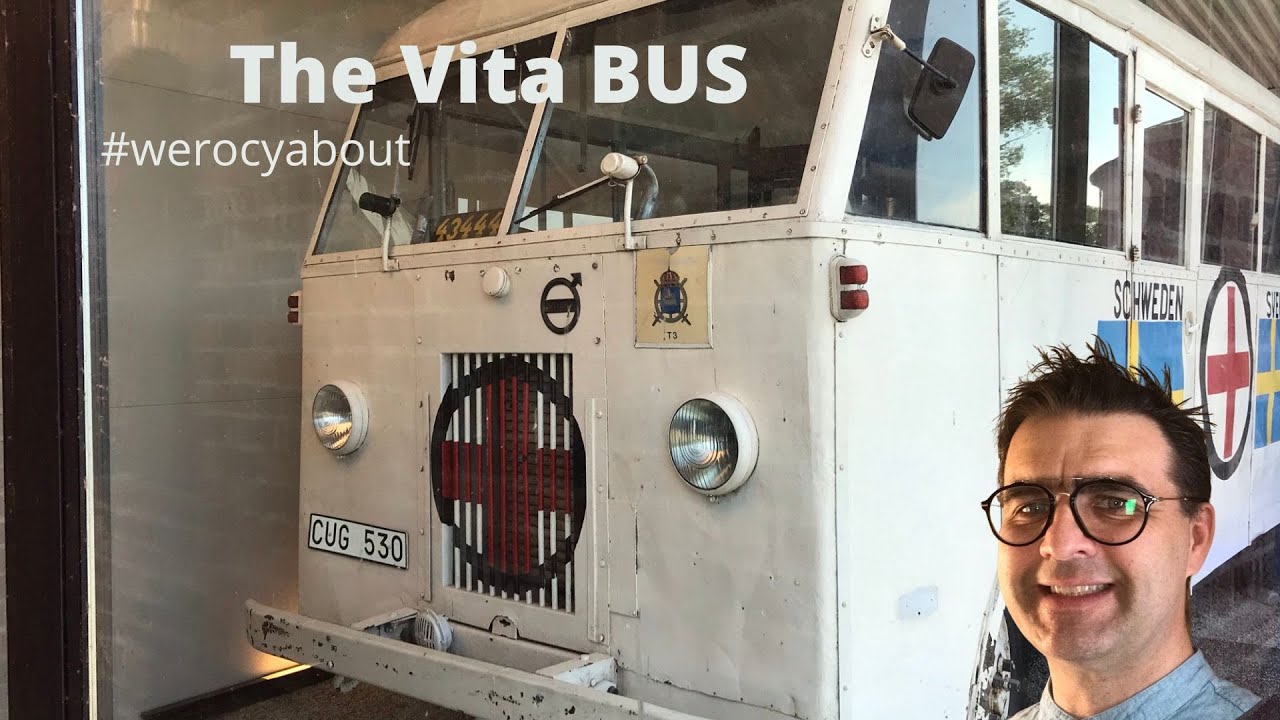 Exploring Malmo, Red Cross BUS  in City Museum #werocyabout