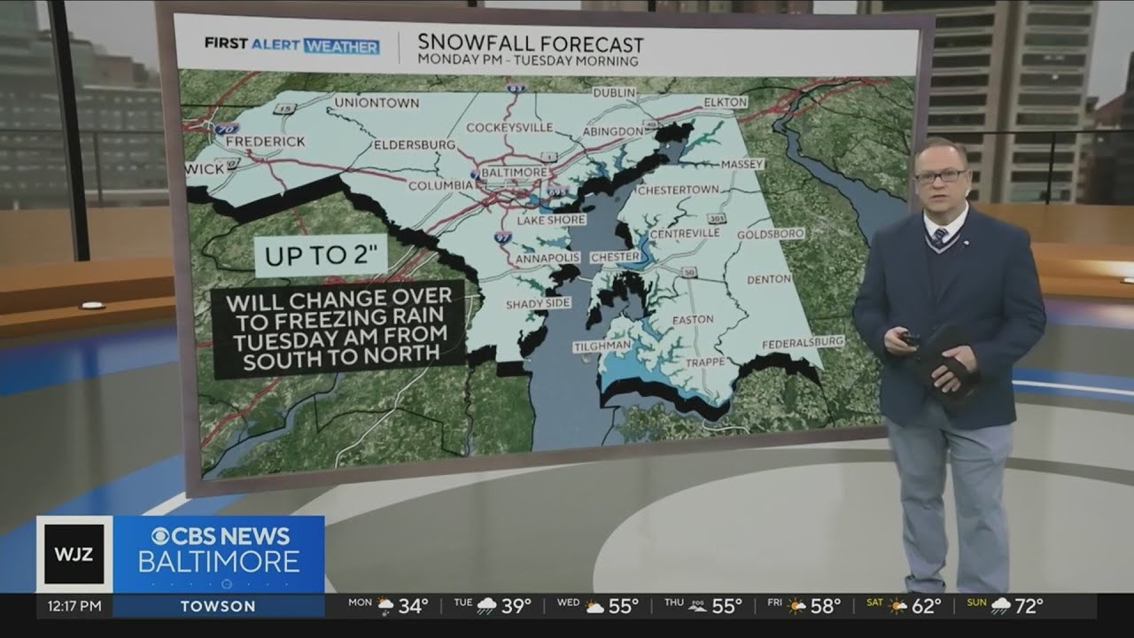 Storm expected to bring up to 2