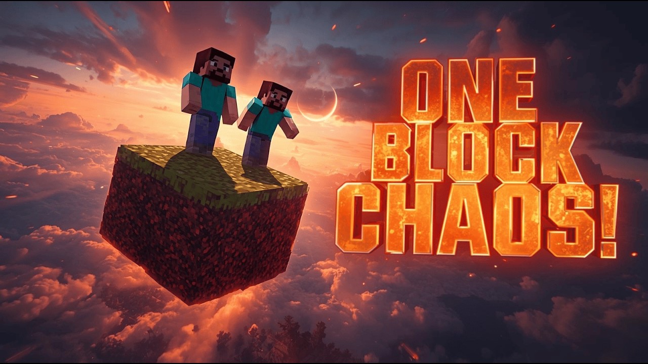 Minecraft One Block Survival With Friend 🔥 Chaos Continues (Live) #minecraft