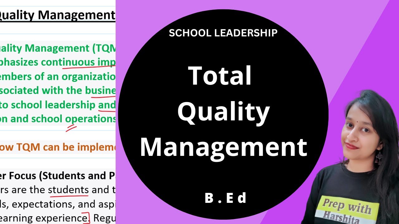 Total Quality Management | School Leadership