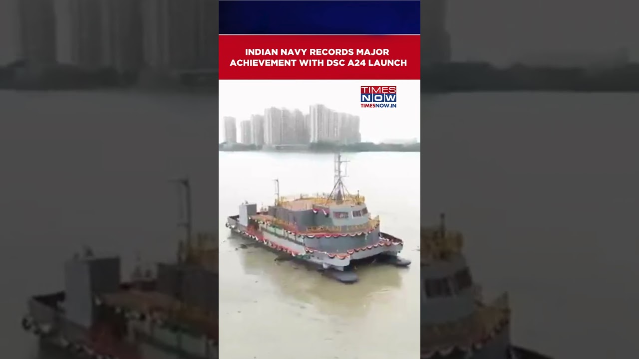 Indian Navy Launches DSC A24, Fifth Ship Of Diving Support Craft (DSC) Project #shorts