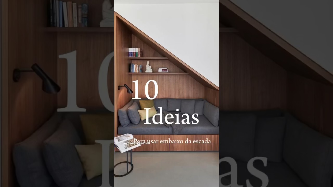 10 ideias para aproveitar embaixo da escada | #shortsvideo #escadas #shorts #arquitetura