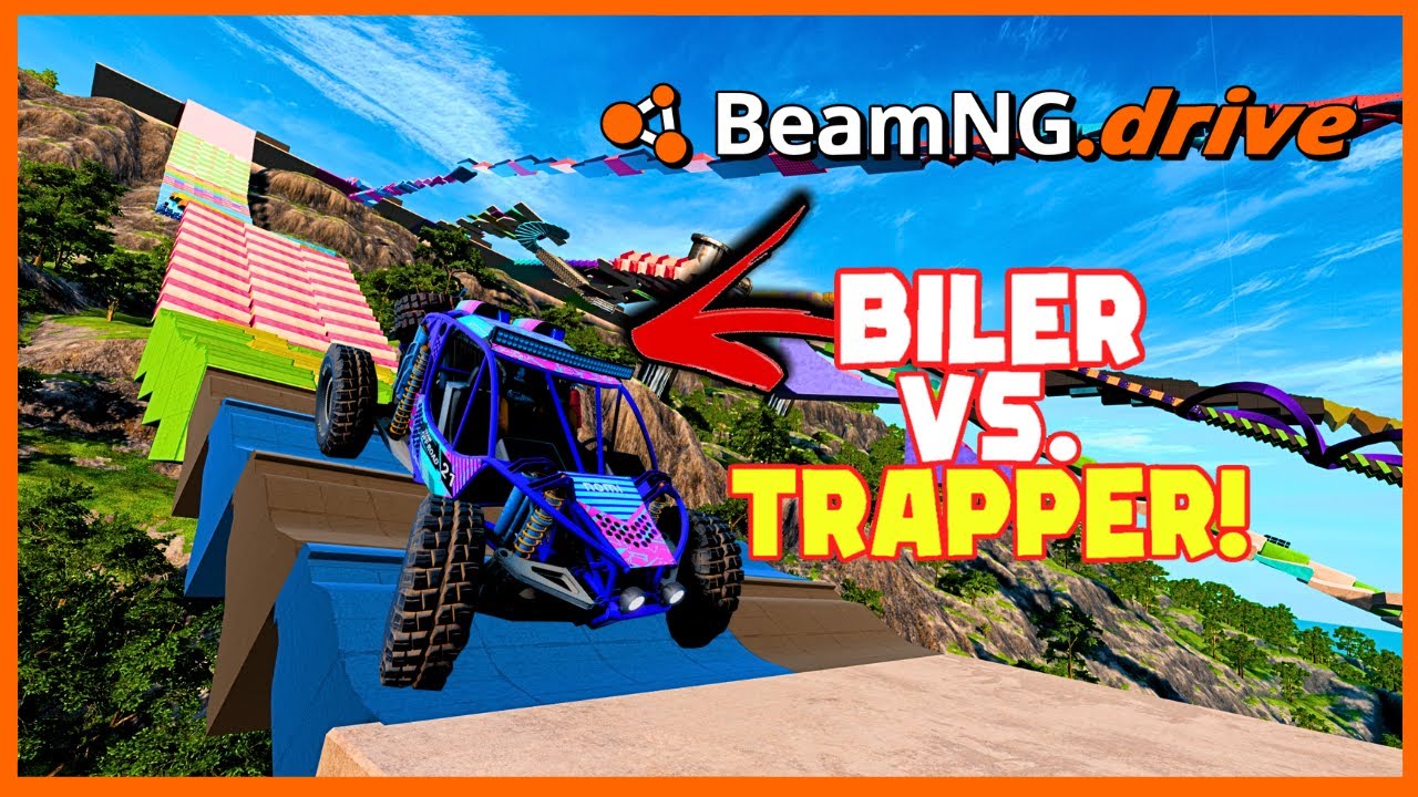 Biler versus trapper! Hvem vinder? BeamNG.Drive mods PC dansk