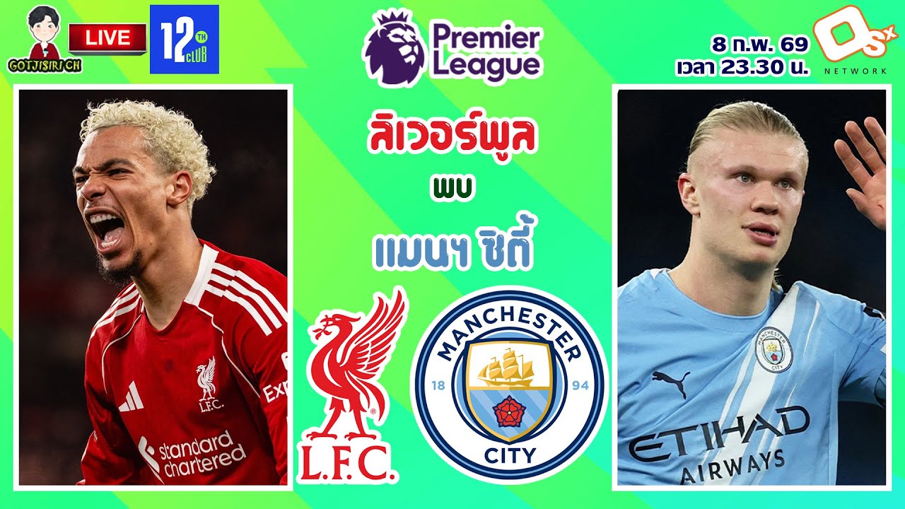 🔴LIVE เชียร์สด : ลิเวอร์พูล พบ แมนเชสเตอร์ ซิตี้ | บิ๊กแมตช์ หงส์แดงปะทะเดือดเรือใบสีฟ้า MW25