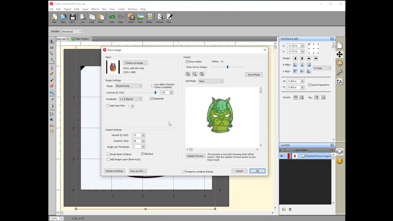 iColor 250: Using CustomCUT Software