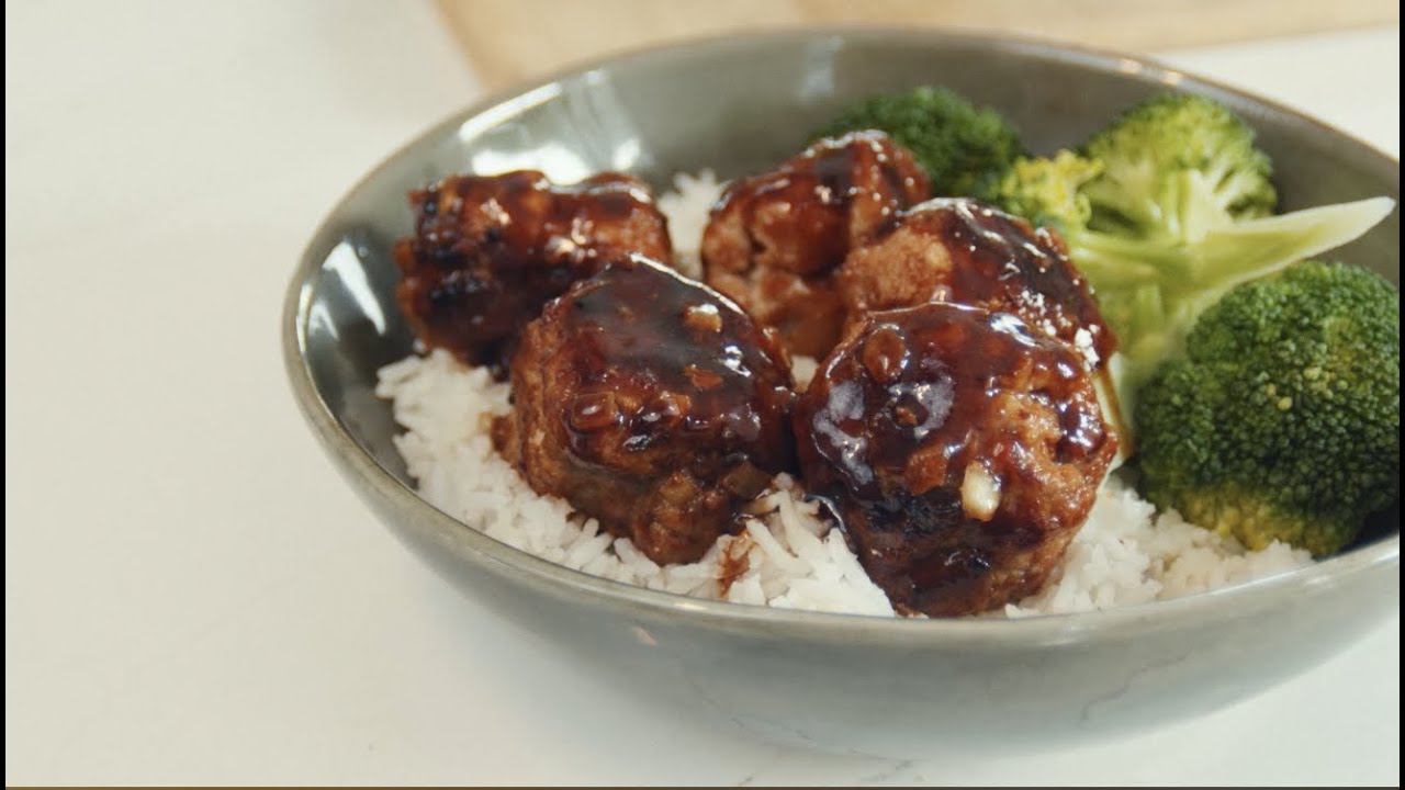 The World's Easiest Glazed Pork Meatballs