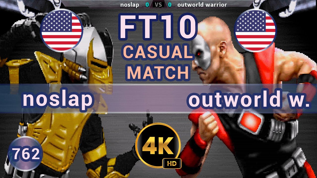 UMK3 - 🇺🇸 noslap vs outworld warrior 🇺🇸 FT10 /4K 60FPS #ultimatemortalkombat3 #team99hits #fightcade