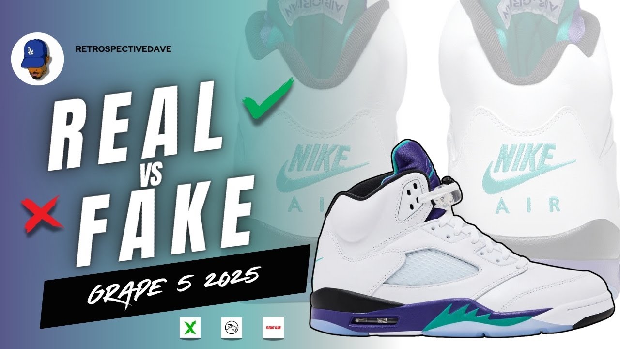 Jordan 5 Grape Real vs Fake 2025 | Do Not Get Scammed 👟🚫
