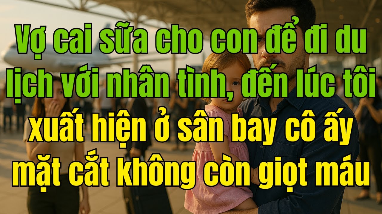 Vợ cai sữa để đi du lịch với nhân tình, chồng bế con ra sân bay đánh ghen đầy bản lĩnh