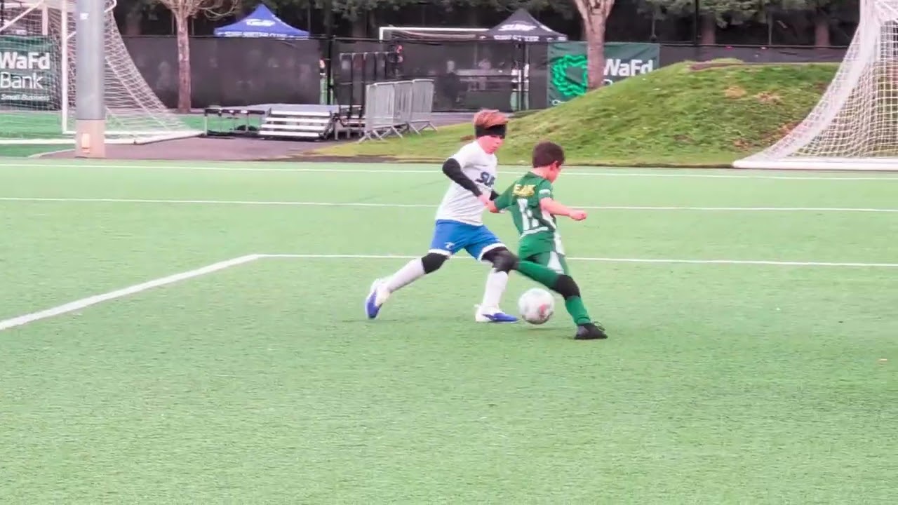 A 9-year-old defender impressed with a Sergio Ramos-like performance during the soccer match.