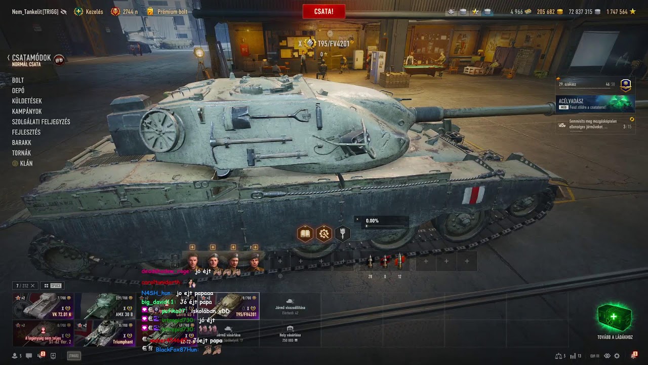 ÚJ láda tankok tesztelése, majd AMX 30b / BZ 72