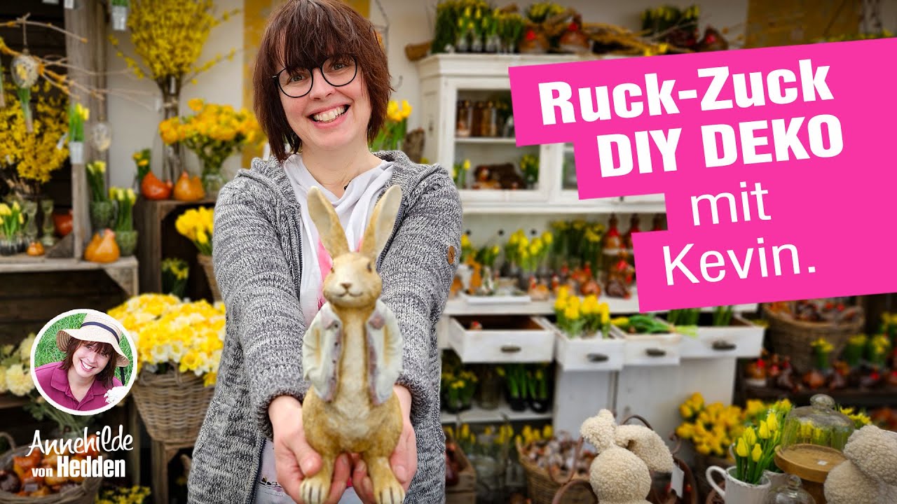 DIY Frühlingsdeko mit Kevin. Ruck Zuck Dekoidee aus der Natur auch für Ostern.