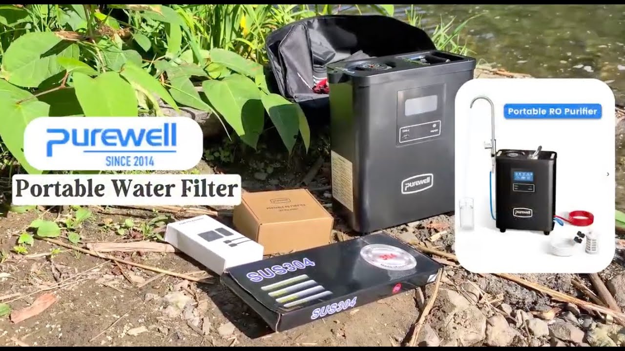 Purewell Portable RO Water Purifier NSF/SGS Certified (Drinking Dirty River Water)