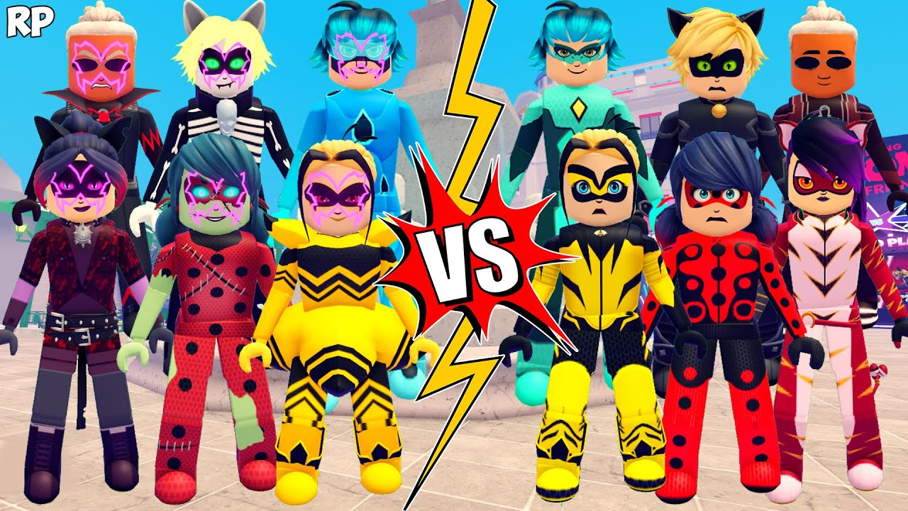 EVIL VS ORIGINAL TRANSFORMATION (COMPARISON) NO MIRACULOUS RP - MIRACULOUS ROBLOX!