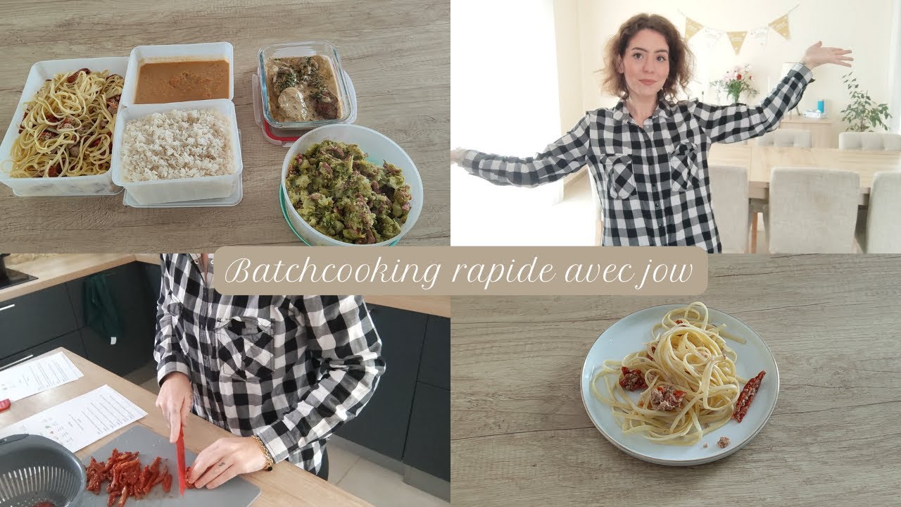 Batchcooking : Recettes rapides avec jow
