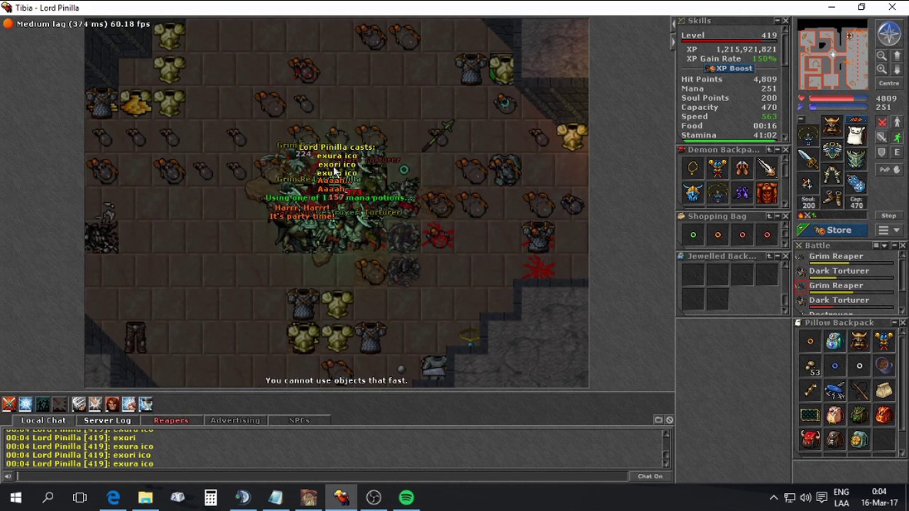 Tibia - Catacomb Hunt SOLO by 419 EK 2,8kk/h