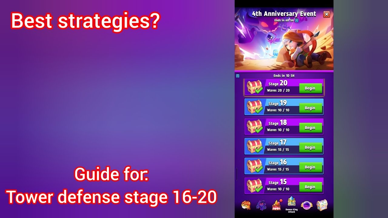 ARCHERO: Tower defense stages 16-20